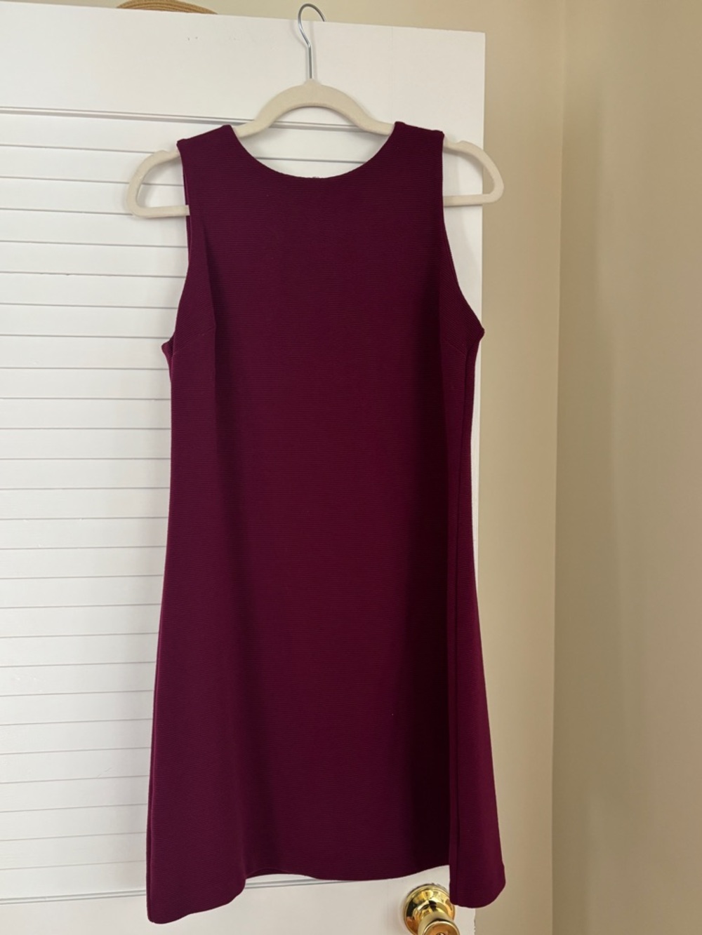 Sleeveless Ponte Knit Shift Dress